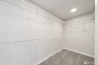 Large walk in closet in Primary