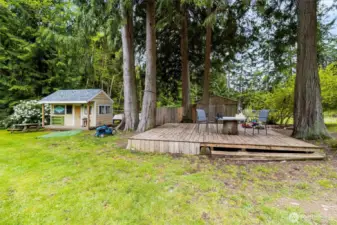 Playhouse and deck