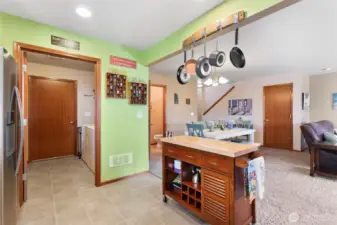 Laundry room off kitchen
