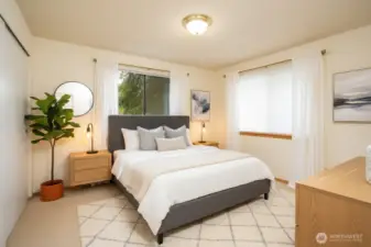 2nd bedroom is virtually staged