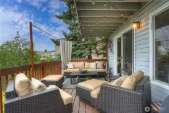 Lots of space on the downstairs deck for entertaining