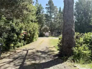 Driveway up to house