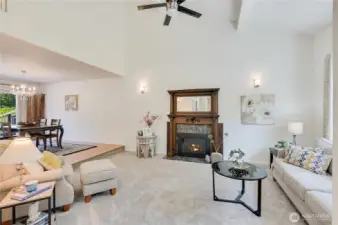 Living Room with Propane Fireplace