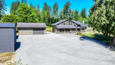 Long Driveway Into Property with Endless Parking Options