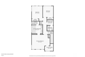 Third floor with 3 bedrooms, 2 bath rooms & Laundry closet
