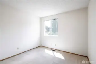 1st bedroom upstairs has mirror closet doors