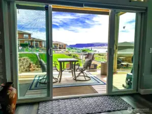 From living area to the large (extended) deck and patio areas.