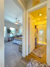Hallway-main bath and bedroom one.
