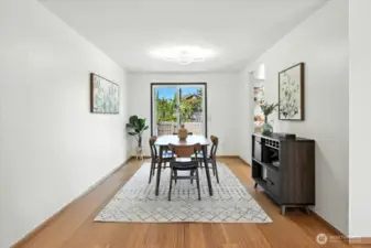 Bamboo flooring throughout.