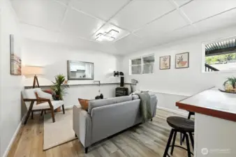 Mother-in-law or guest quarters with its own living room.