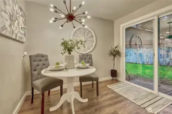 Nice sized eat-in kitchen.