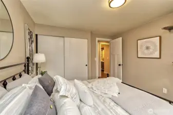 View from the window into the hallway.