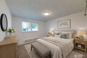 Bedroom 2. The photo is virtually staged.