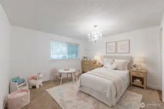 Bedroom 4. The photo is virtually staged.