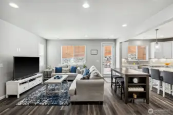 Alternate living/dining arrangement