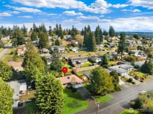 Home is on a quiet, Dead End street.