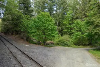 Western Corner of the property, bordering train tracks.