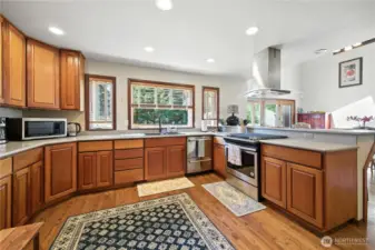 Pull out drawers in most cabinets