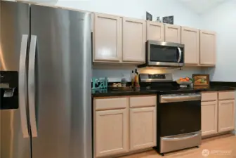Stainless steel appliances.