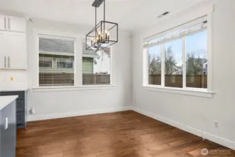 Sun filled dining area
