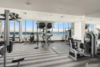 Fitness Room w/amazing view of the sound