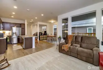 Open Concept - living, dining, kitchen