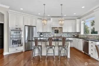 Gourmet island kitchen