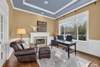 Bright Office/Den w/ Gas Fireplace