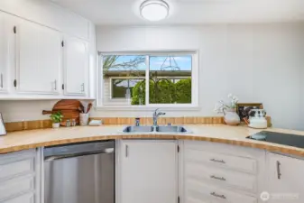 Do the dishes with a view of your side yard.
