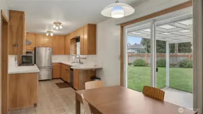 Dining area off eating space.
