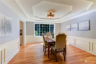 Formal Dining area with coved ceiling