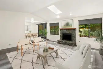 Living room with gas fireplace