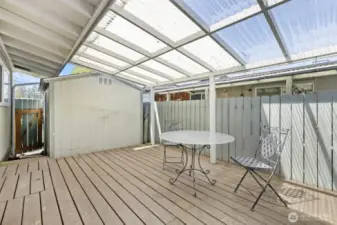 Covered Patio & Storage Shed
