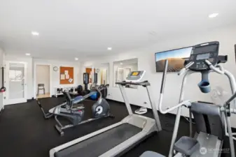 fitness center in clubhouse
