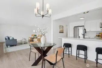 open to spacious living room