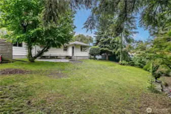 Fully fenced yard