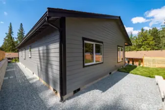 Back South Corner with walkway down the side