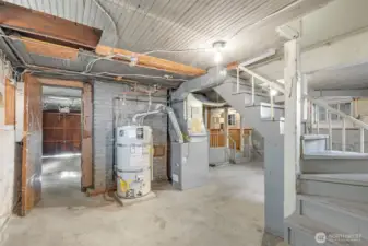 The basement is unfinished...