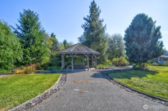 Community park and pagoda sitting area.
