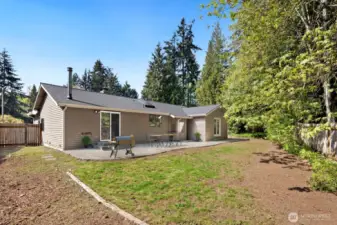 great patio for entertaining this summer.  Fenced in yard.  Shed around the back for storing yard stuff.