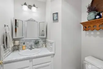 Main level powder room