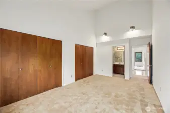 Primary Suite with vaulted ceilings