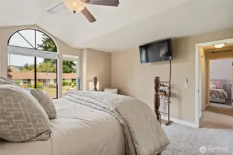 Another view of the primary suite bedroom.
