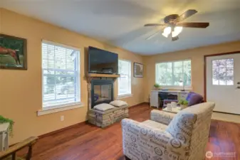 Enjoy nature, just outside your window while you remain cozy with the warmth of your flip of a switch propane fireplace.