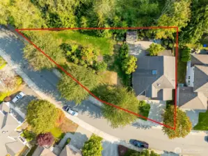 Red lines are estimated, not exact property lines.