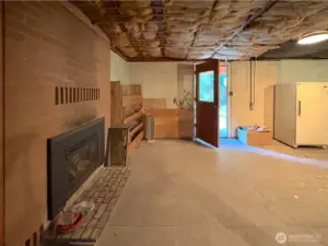 Daylight basement - gas fireplace and ready for your finishing touches