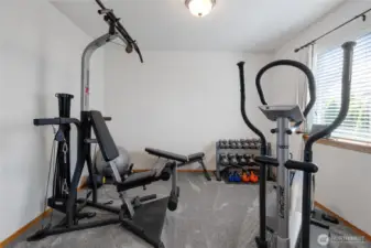 Sitting area off of Primary bedroom. Perfect for home gym or just relaxing.