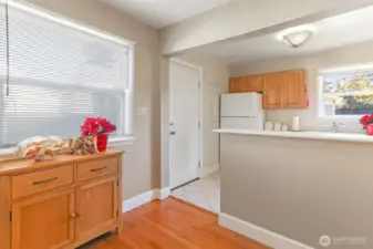 Kitchen backdoor to yard from dining area