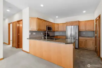 Kitchen w/ updated counters, sink & newer appliances