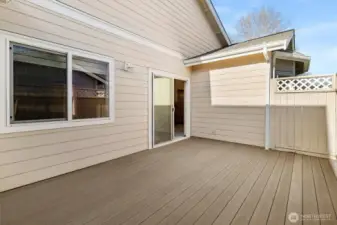 Large patio with private access.